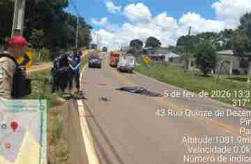 Pinhão - Motociclista morre após queda na PR-459